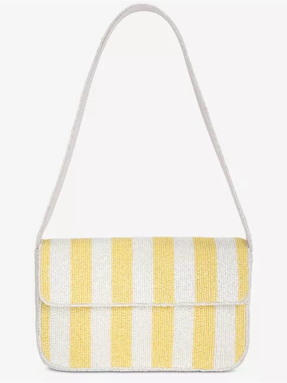 NWT Viral Striped Hand Beaded Shoulder Bag - Picture 1 of 7